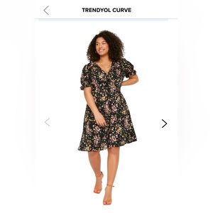 Trendyol Curve Plus Size 18 Floral Dress